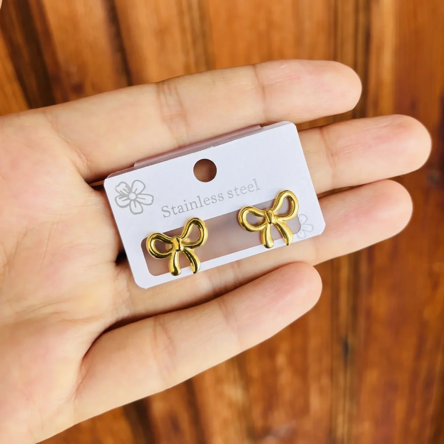 Premium Quality Stainless Steel Bow Earrings