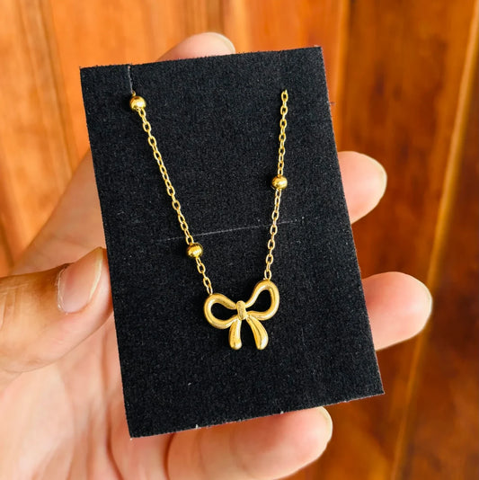 Premium Quality Stainless Steel Bow Necklace