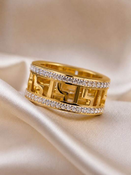 Golden Maze Ring