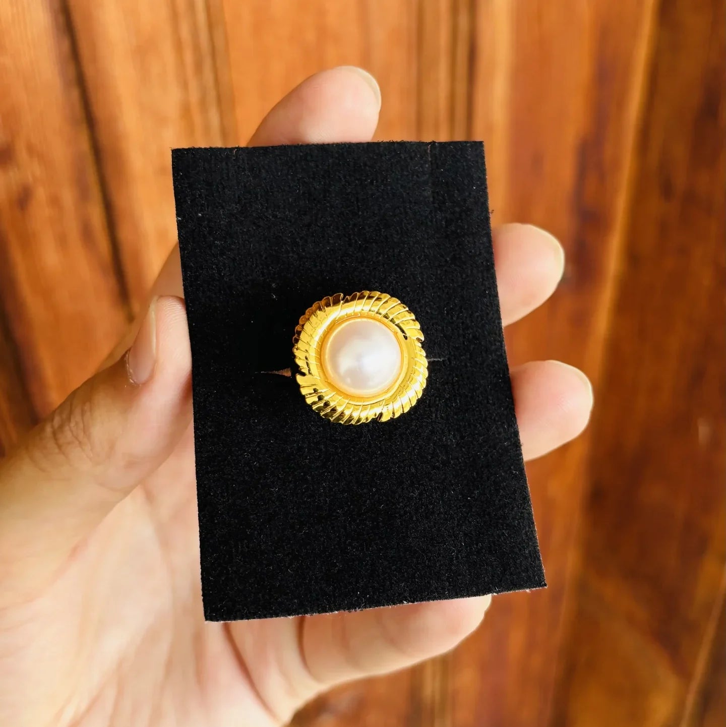 Premium Quality Stainless Steel Pearl Ring