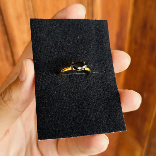 Premium Quality Stainless Steel Black Emblem Ring