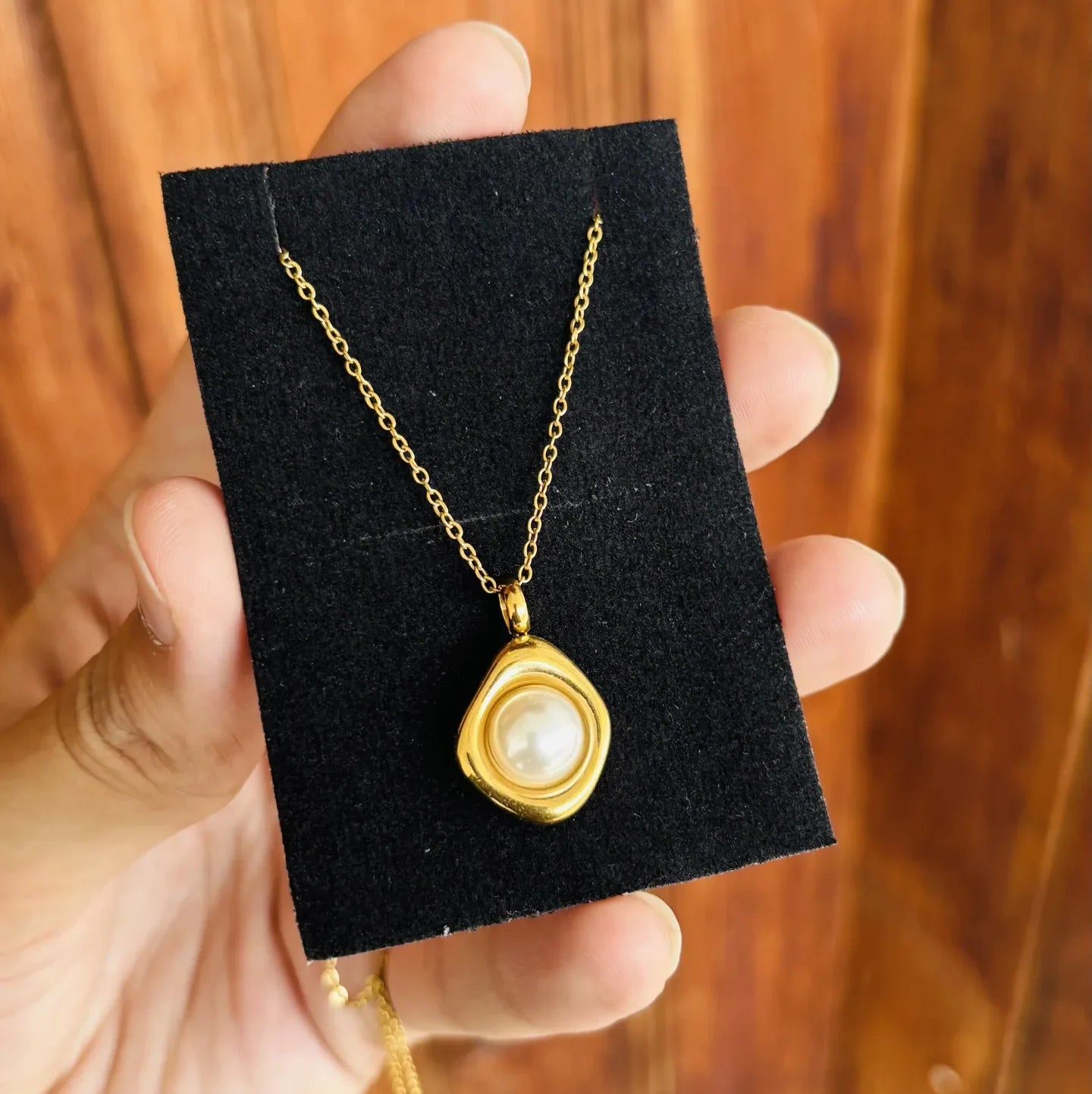Premium Quality Stainless Steel White Stone Necklace