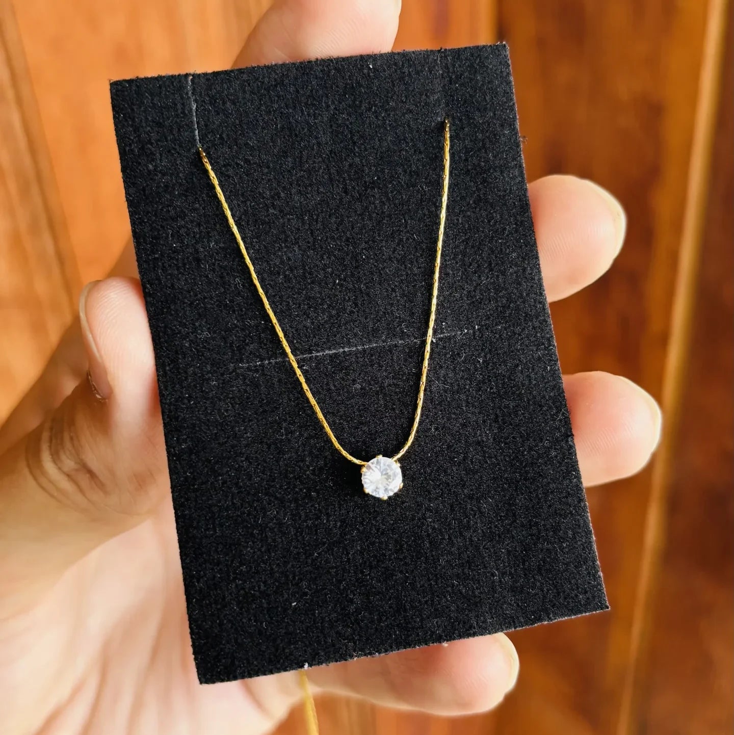 Premium Quality Stainless Steel White Diamond Necklace